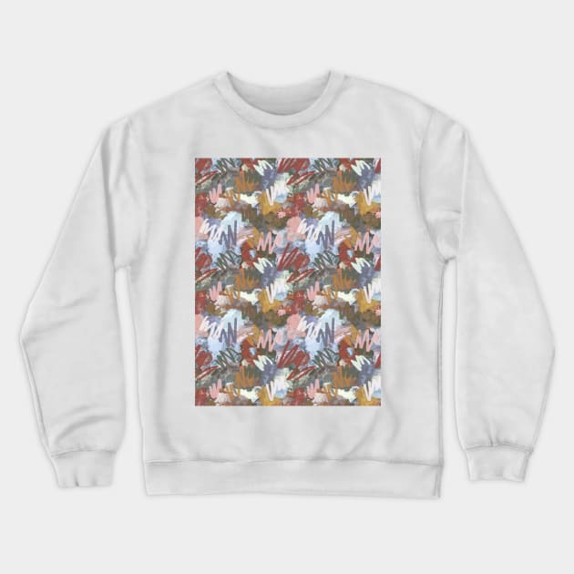 Brush strokes and felt tip pen fall mood Crewneck Sweatshirt by Remotextiles